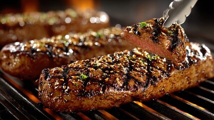 Juicy Grilled Steak Close Up