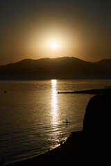 sunset on the sea