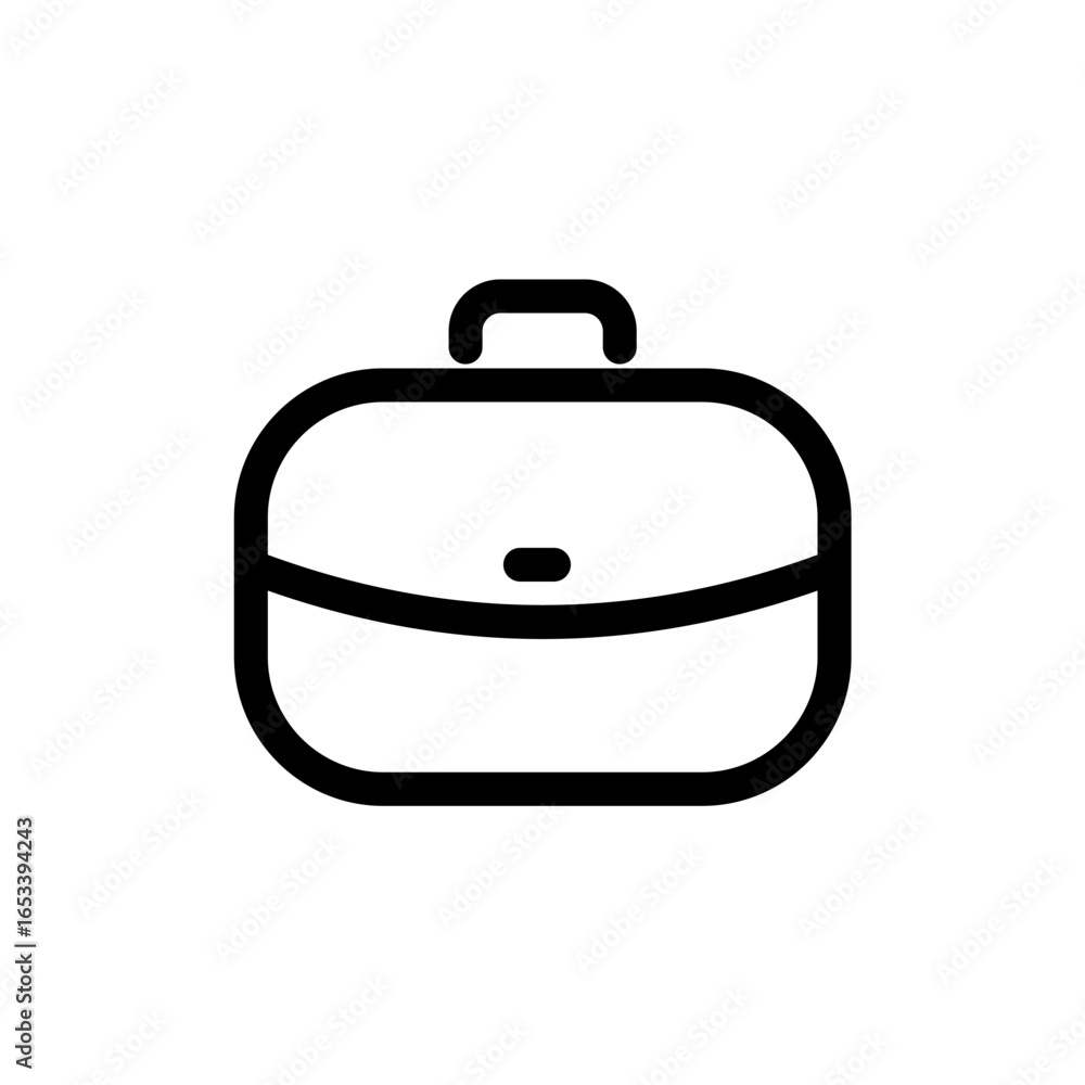 Poster briefcase line icon is designed in an easily recognizable style. it's suitable for a variety of visu