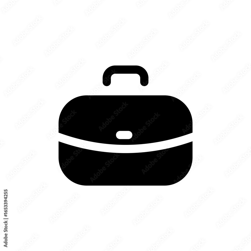 Poster briefcase icon is designed in an easily recognizable style. it's suitable for a variety of visual ne