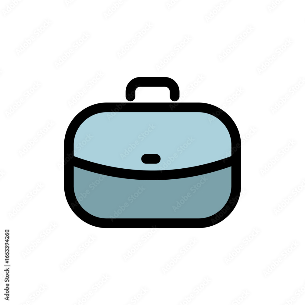 Poster briefcase icon is designed with a recognizable color scheme. it's suitable for a variety of visual n