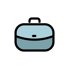 briefcase icon is designed with a recognizable color scheme. It's suitable for a variety of visual needs, such as digital media or other graphic design projects.