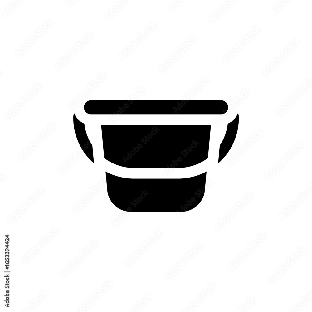 Poster bucket icon is designed in an easily recognizable style. it's suitable for a variety of visual needs