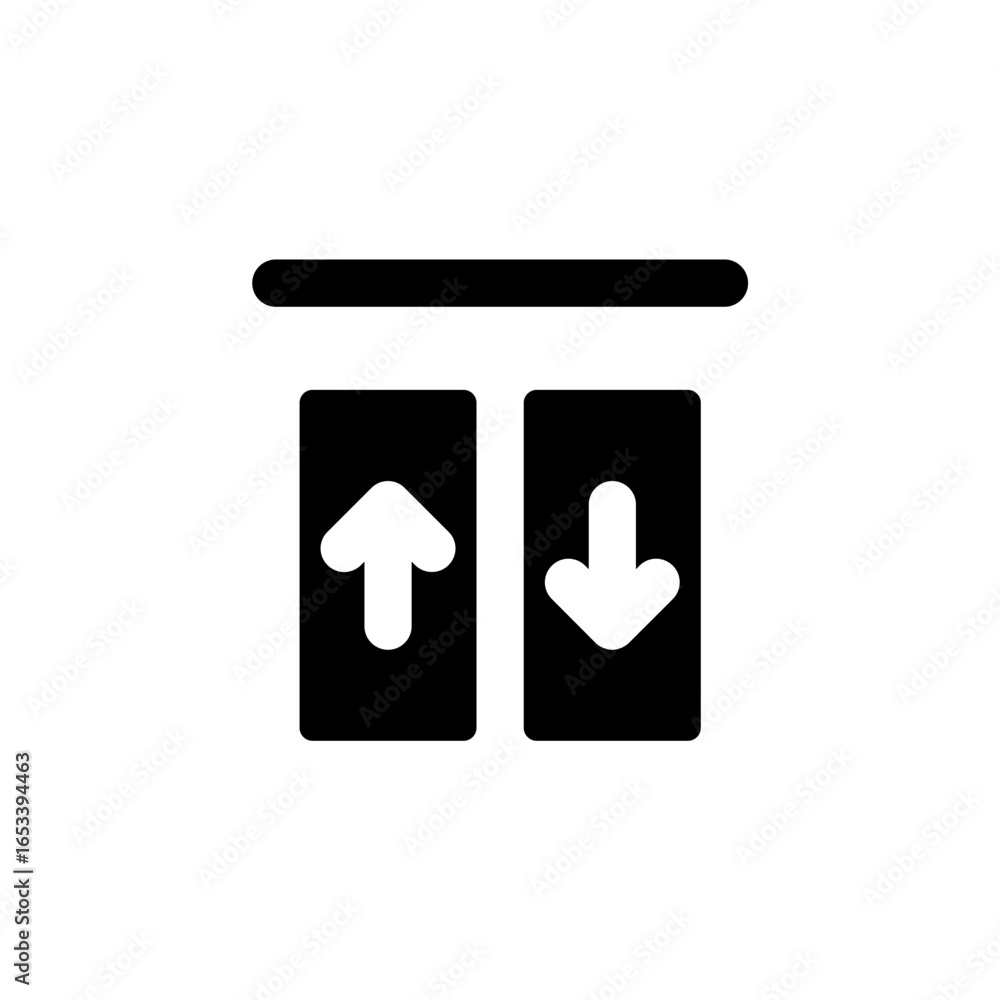 Poster lift icon is designed in an easily recognizable style. it's suitable for a variety of visual needs, 