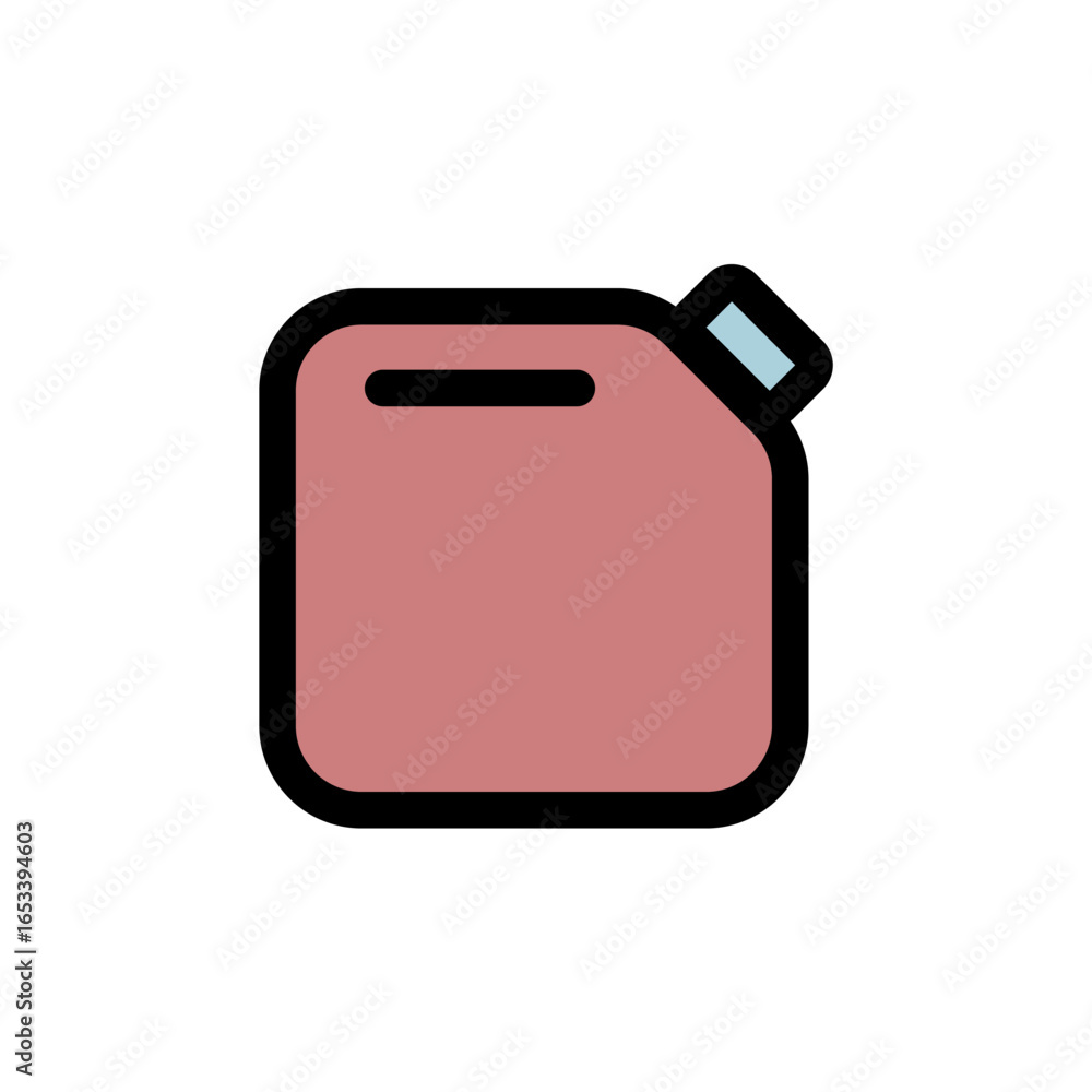 Poster jerry can icon is designed with a recognizable color scheme. it's suitable for a variety of visual n