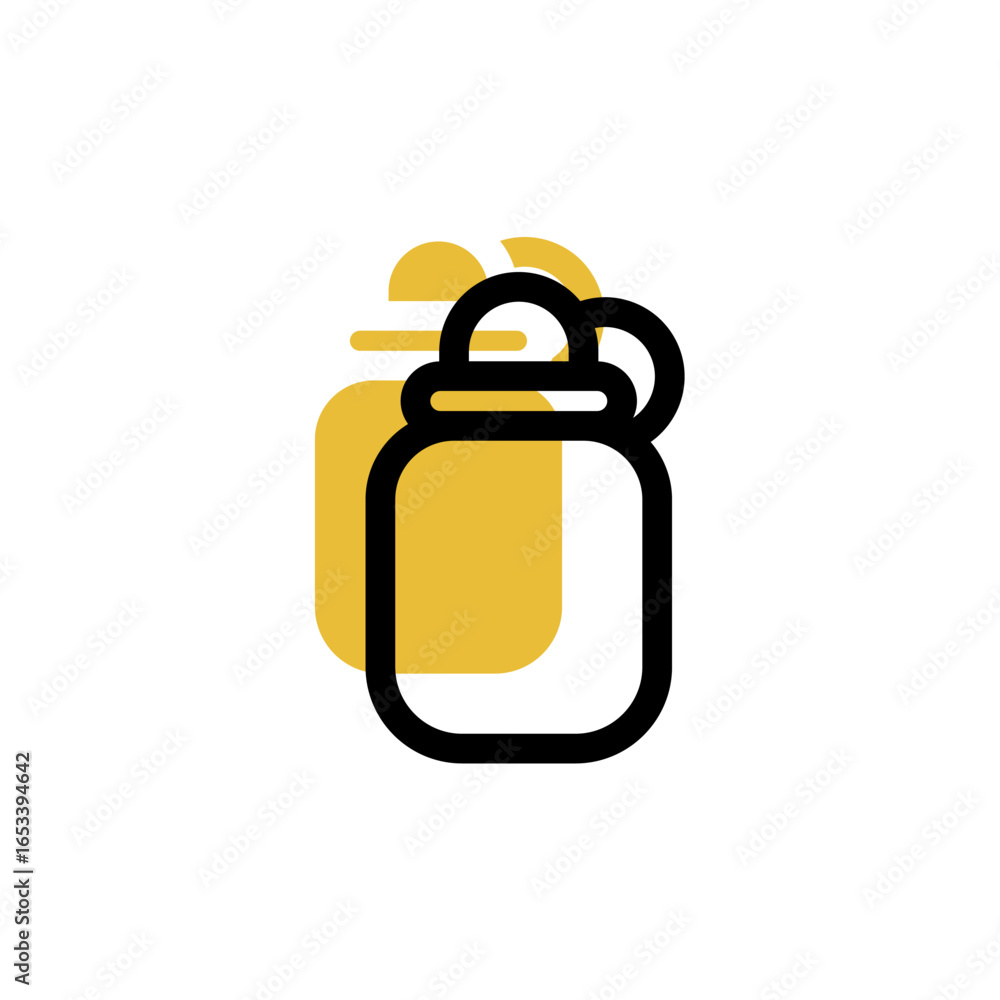 Poster milk bottle icon is designed with an easily recognizable shadow color scheme. this icon is suitable 