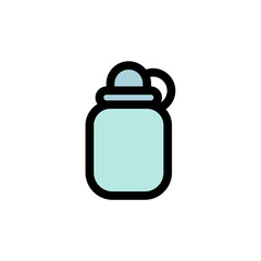 milk bottle icon is designed with a recognizable color scheme. It's suitable for a variety of visual needs, such as digital media or other graphic design projects