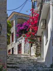 The Old town of Skiathos, Sporades, Thessaly, Greece