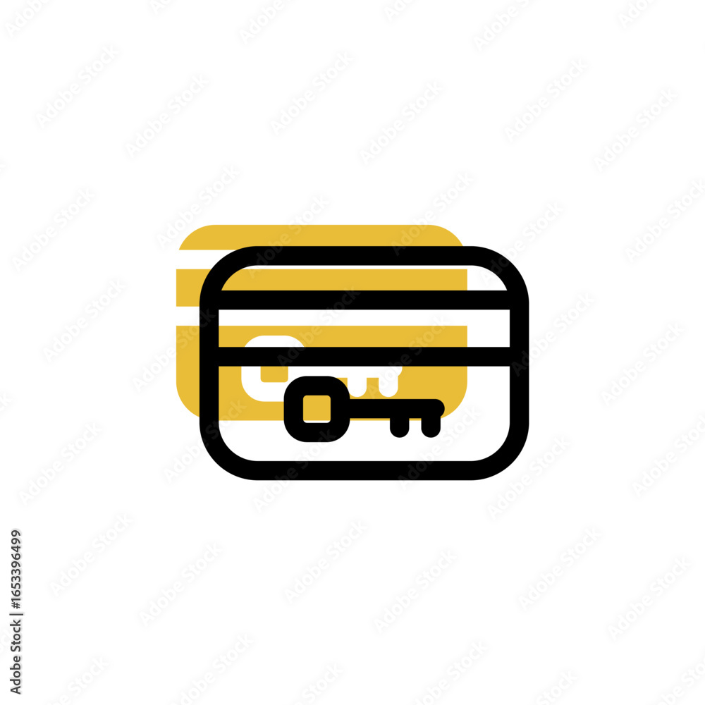 Poster key card icon is designed with an easily recognizable shadow color scheme. this icon is suitable for
