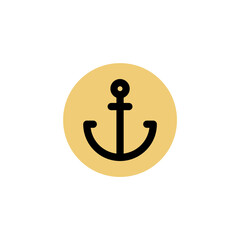anchor icon is designed with a recognizable color scheme. It's suitable for a variety of visual needs, such as digital media or other graphic design projects
