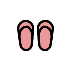 slippers icon is designed with a recognizable color scheme. It's suitable for a variety of visual needs, such as digital media or other graphic design projects