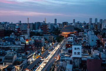 [東京都]浅草寺・仲見世通りの夜景