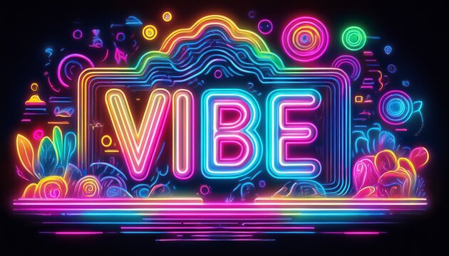 neon text vibe coding symbolizes modern programming culture