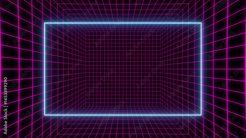 Aufkleber neon led animation, transparent neon light. 