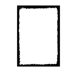 Grunge Edge Border | Black Rough Frame Transparent Design Element