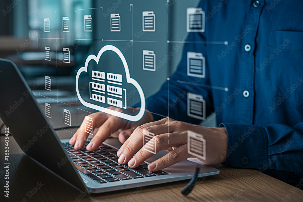 Poster cloud computing services and data storage solutions for business and personal use online security 10