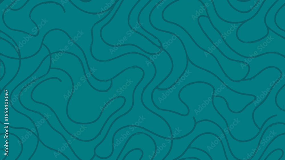 Poster teal transparency background with abstract swirling organic lines pattern vector illustration