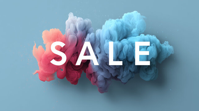 3d sale banner. Minimalist retail marketing composition for promotional design and advertising. AI generation