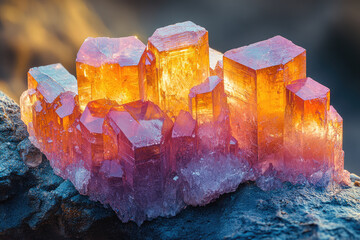 Vivid Crystal Geometry with Internal Patterns in 8K Resolution