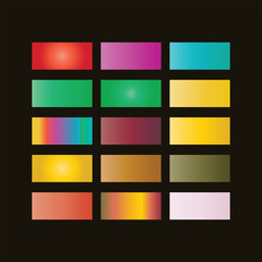 Fototapeta premium Gold Gradient Color Set Element Set-Free Vector