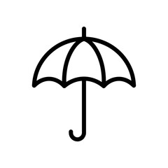 Vector Icon of an Umbrella in Minimalist Style  