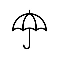 Vector umbrella icon in minimalist style on white background  