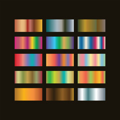 Obraz premium Gold Gradient Color Set Element Set-Free Vector