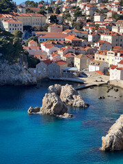 Close Up of Dubrovnik Old Town and Adriatic Coast 
