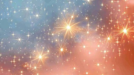 Light-blue vector with stars--shiny, decorative sky template. 