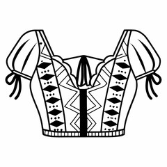 creative details Crop top Vector Illustration