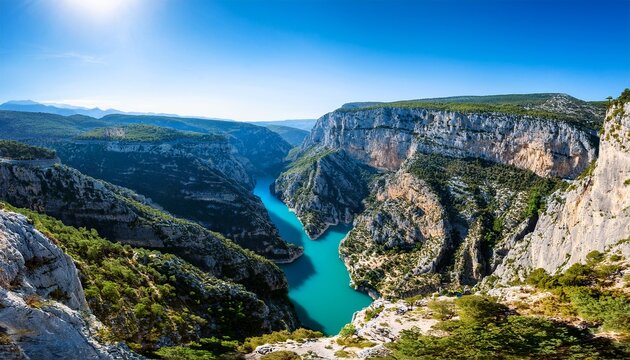 amazing view of the gorges du verdon canyon alpes de haute provence france