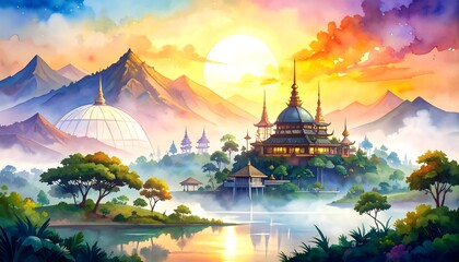 Colorful fantasy landscape (1)