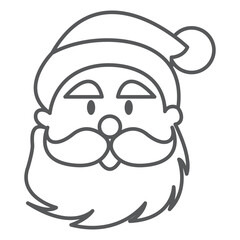 Santa Claus silhouette icon set vector illustration, Santa Clause Icon Square Button Set, Santa Clause Black and White Square Icon