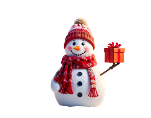 snowman isolated on white