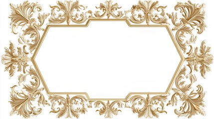 Elegant decorative frame with intricate floral patterns for art or design purposes