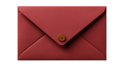 Minimalist mailing envelope presented in a modern floating style with a floating look effect. Absolutely no shadows and reflections, no support, no contact with the surface (no floor contact, no base)