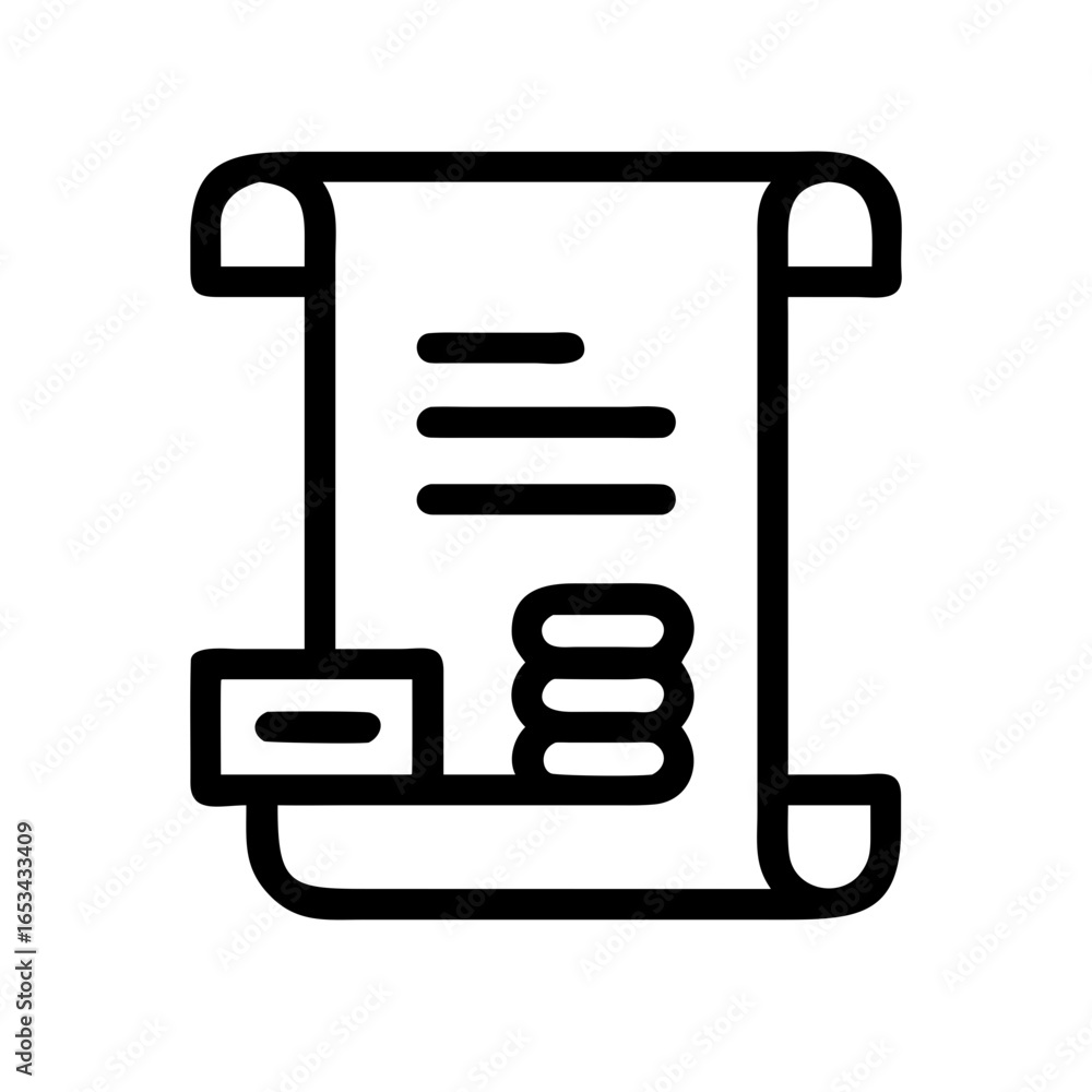 Poster download document scroll paper icon vector file for web design and mobile app development project us