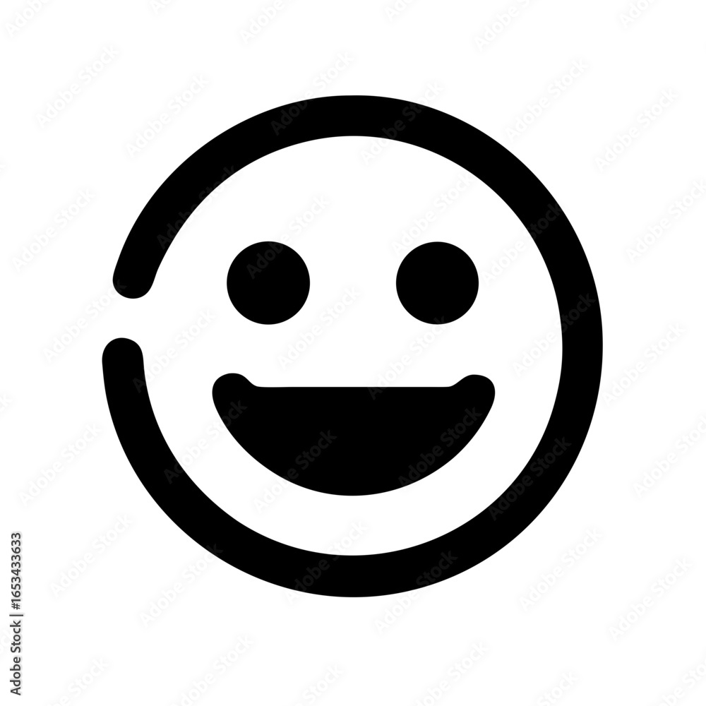 Poster happy face vector icon illustration graphic design template for web design and ui design projects us
