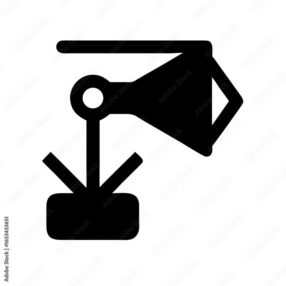 Poster downloading process icon for data transfer and internet connectivity in simple black and white desig