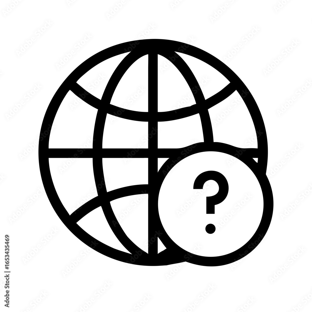 Poster global help and support icon for international assistance and faq resources worldwide information qu