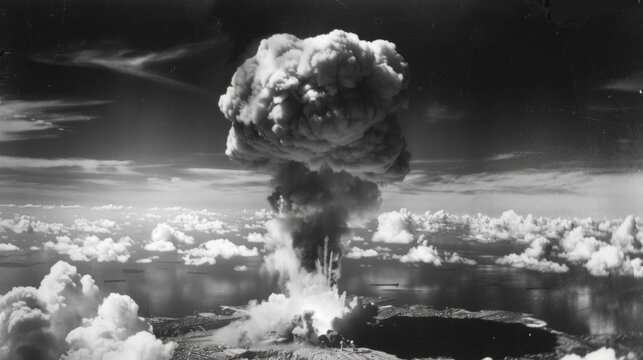 Nuclear explosion: atomic eruption, thermonuclear blast, radioactive detonation, fissile burst, uranium flare, plutonium outburst, fusion blast, isotope flare, chain reaction burst