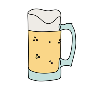 Minimalist Beer Mug Vector Illustration Isolated Icon