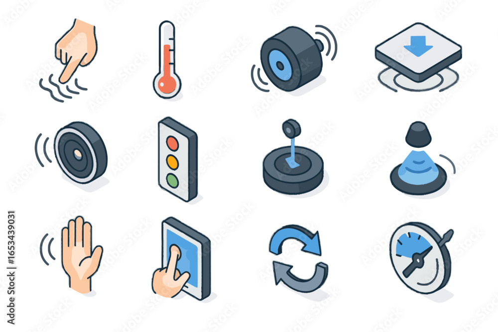 Poster icon visual interface telepresence vector sensory proximity vibration lights spatializer feedback pr