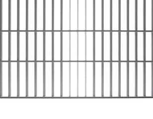Minimal prison bars silhouette concept, white background