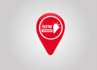 New Version Banner red flat sale webbanner and poster creative design