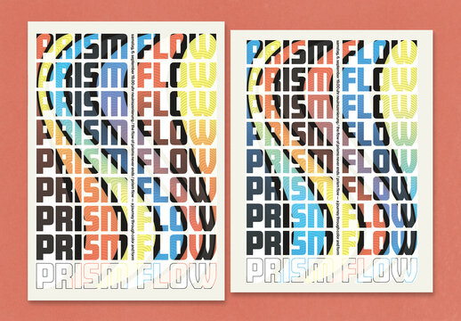 Vibrant Stacked Typography Poster Template