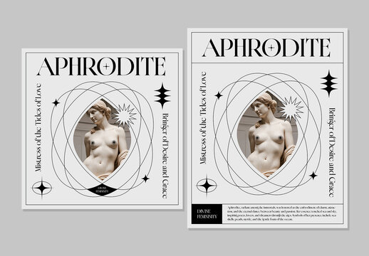 Set of Neo-Classic Editorial Social Media Template