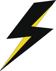 Bold Lightning Bolt Vector Design.