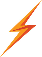 Sleek Lightning Bolt Silhouette Design.