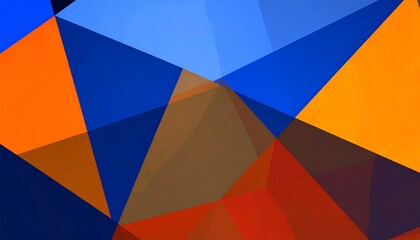 Abstract geometric pattern of overlapping triangles in vibrant colors